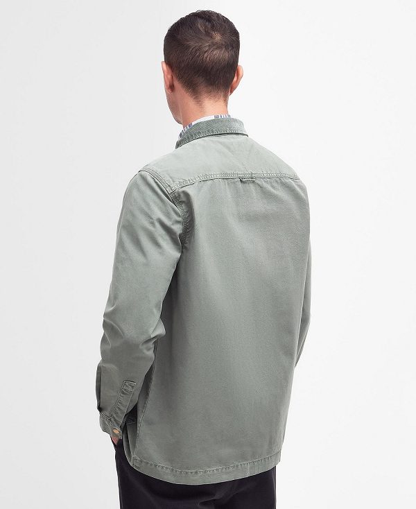 Barbour Grindle Overshirt Agave Green | BABO87967