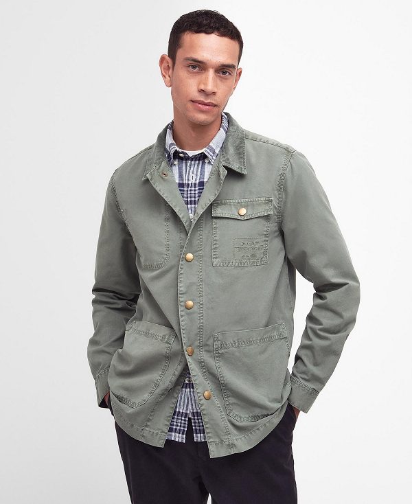 Barbour Grindle Overshirt Agave Green | BABO87967