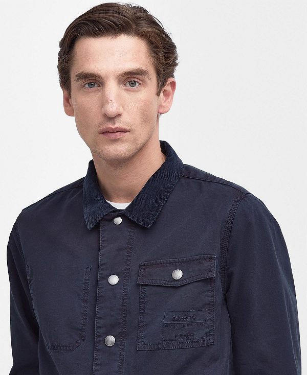 Barbour Grindle Overshirt Classic Navy | BABO87958