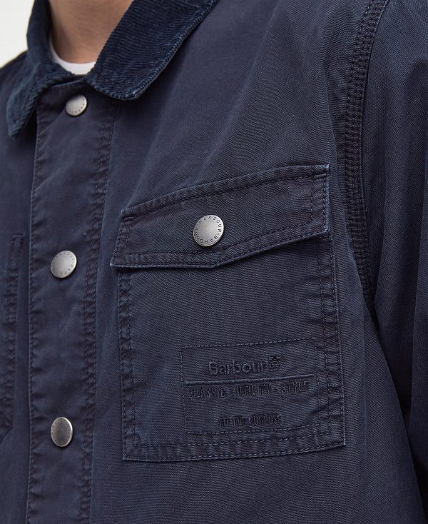 Barbour Grindle Overshirt Classic Navy | BABO87958