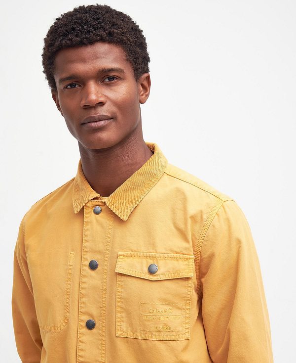 Barbour Grindle Overshirt Honey Gold | BABO87957