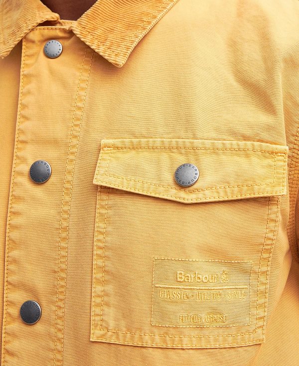 Barbour Grindle Overshirt Honey Gold | BABO87957