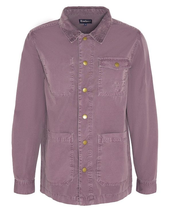 Barbour Grindle Overshirt Purple Slate | BABO87966