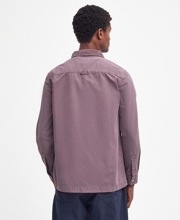 Barbour Grindle Overshirt Purple Slate | BABO87966