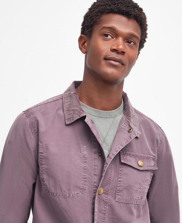 Barbour Grindle Overshirt Purple Slate | BABO87966