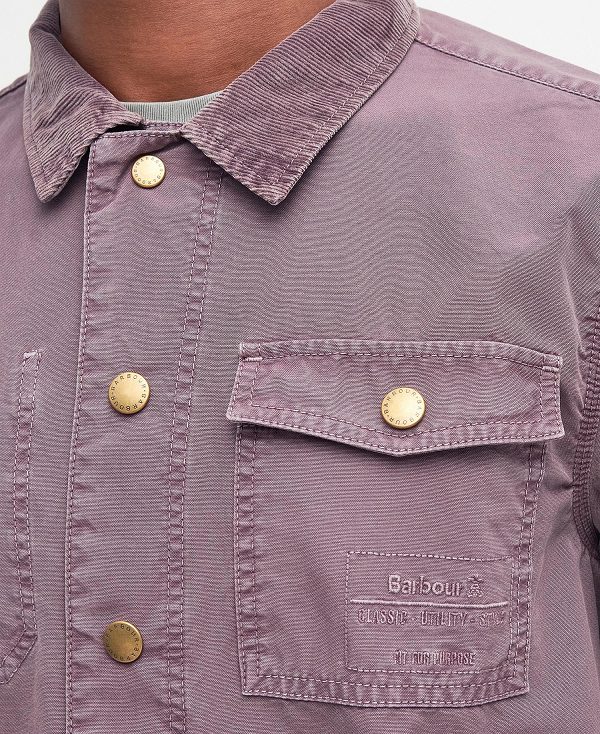 Barbour Grindle Overshirt Purple Slate | BABO87966