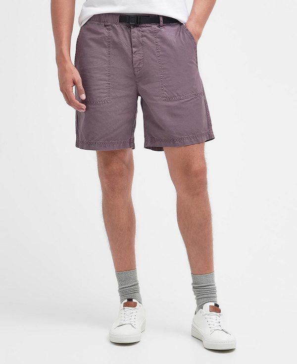 Barbour Grindle Shorts Purple Slate | BABO88777