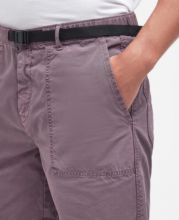 Barbour Grindle Shorts Purple Slate | BABO88777