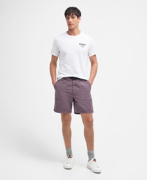 Barbour Grindle Shorts Purple Slate | BABO88777