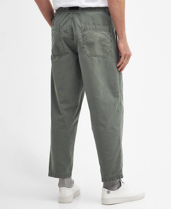 Barbour Grindle Straight-leg Trousers Agave Green | BABO88785