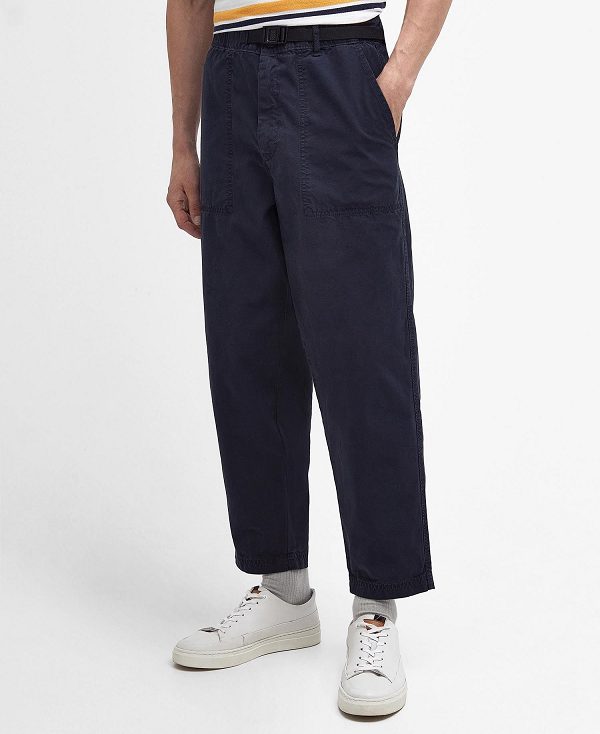 Barbour Grindle Straight-leg Trousers Classic Navy | BABO88764