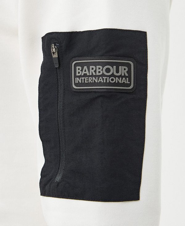 Barbour Grip Crew Neck Jumper Whisper Classic White | BABO88426