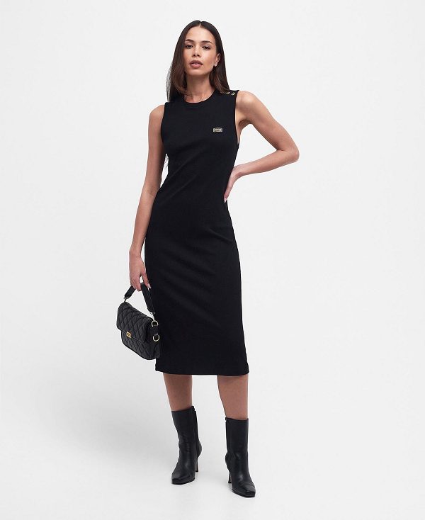 Barbour Hadfield Midi Dress Black | BABO89600