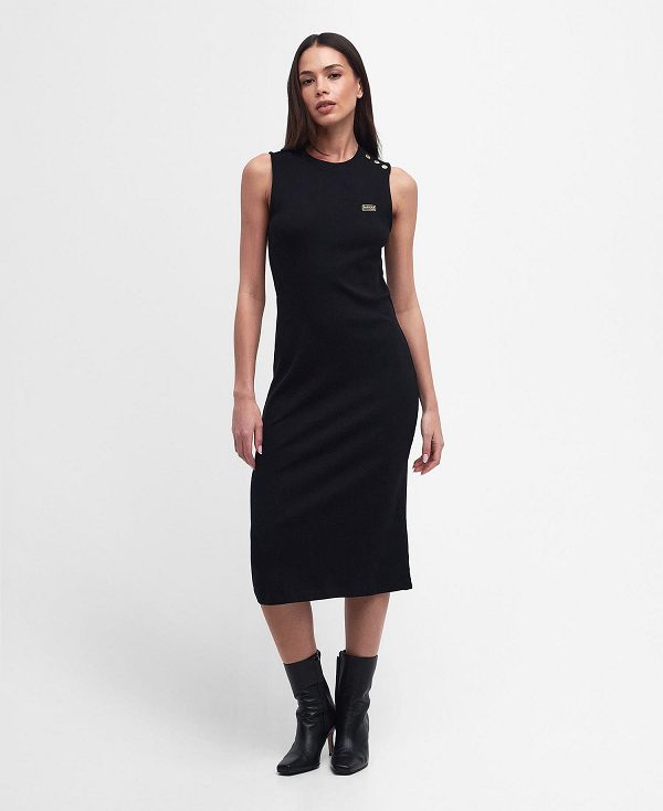 Barbour Hadfield Midi Dress Black | BABO89600