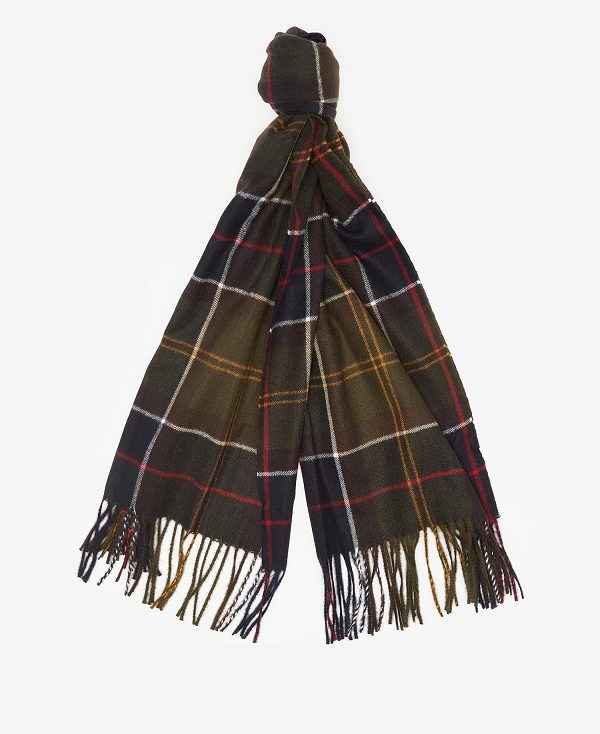 Barbour Hailes Tartan Scarf Hot Pink Monochrome | BABO90087