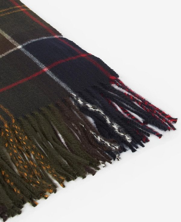 Barbour Hailes Tartan Scarf Hot Pink Monochrome | BABO90087