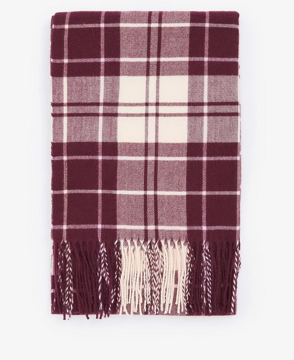 Barbour Hailes Tartan Scarf Hot Pink Monochrome | BABO90088