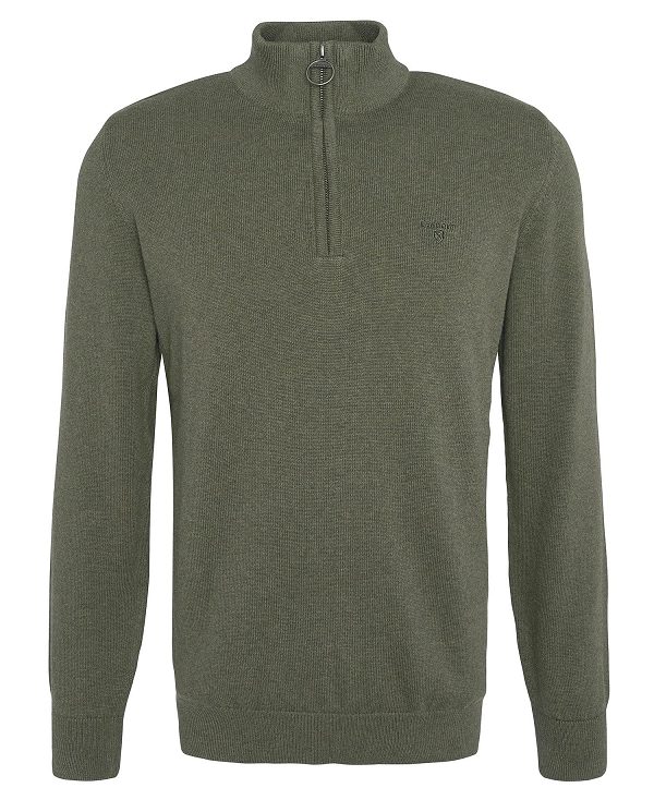 Barbour Half-zip Jumper Green | BABO88592