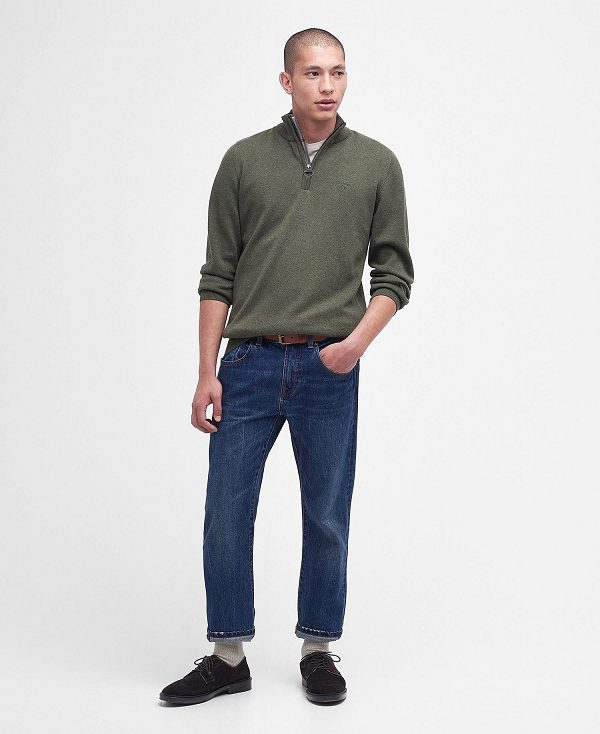 Barbour Half-zip Jumper Green | BABO88592