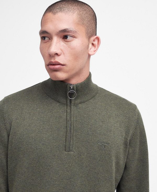 Barbour Half-zip Jumper Green | BABO88592