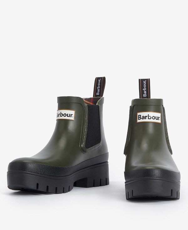 Barbour Halton Ankle Wellingtons Olive | BABO89948