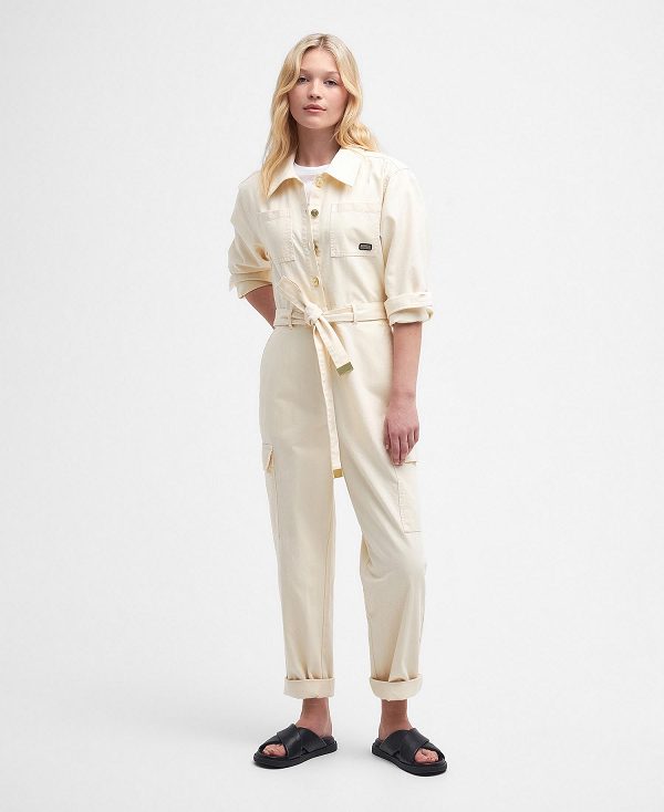 Barbour Hamilton Jumpsuit Ecru | BABO89609