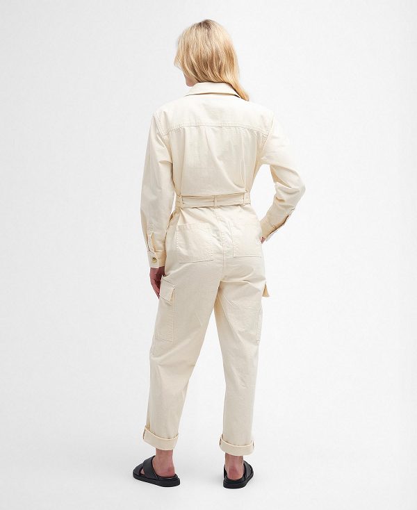 Barbour Hamilton Jumpsuit Ecru | BABO89609