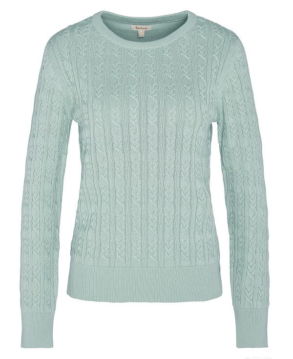 Barbour Hampton Knitted Jumper Green | BABO89680