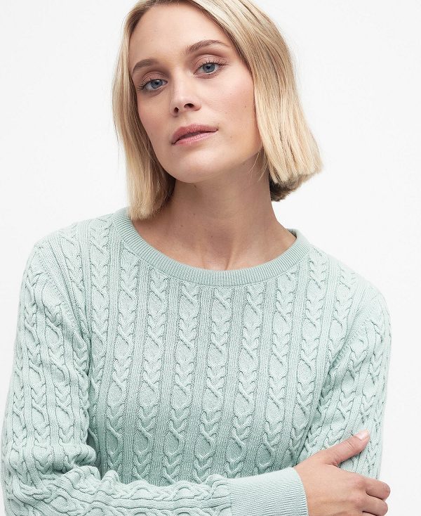 Barbour Hampton Knitted Jumper Green | BABO89680