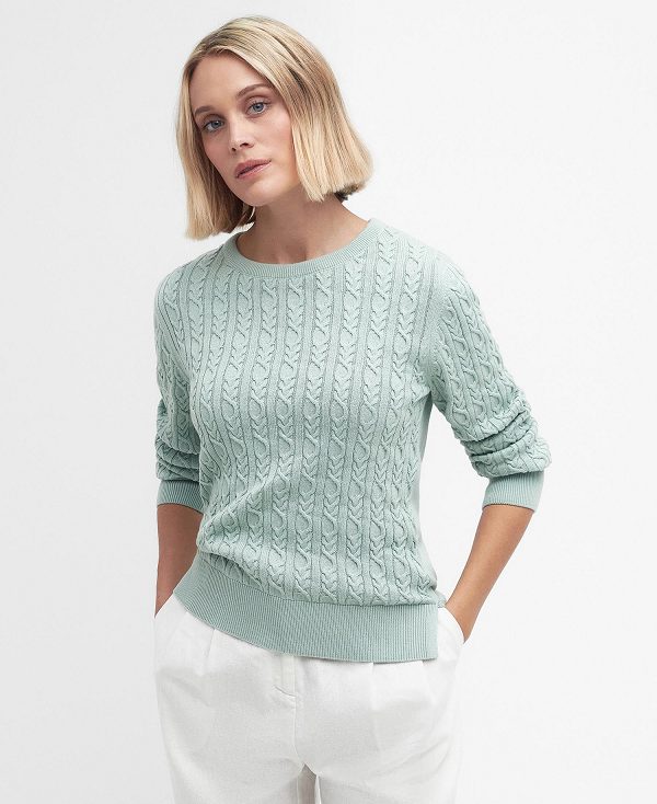 Barbour Hampton Knitted Jumper Green | BABO89680