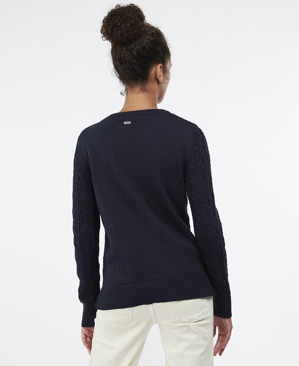 Barbour Hampton Knitted Jumper Navy | BABO89663