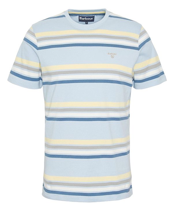 Barbour Hamstead Striped T-shirt Niagara Mist | BABO88378