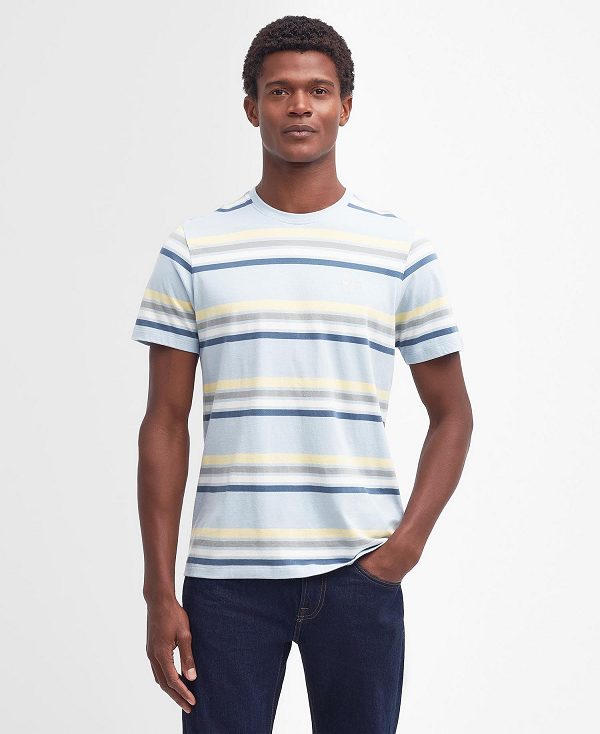 Barbour Hamstead Striped T-shirt Niagara Mist | BABO88378