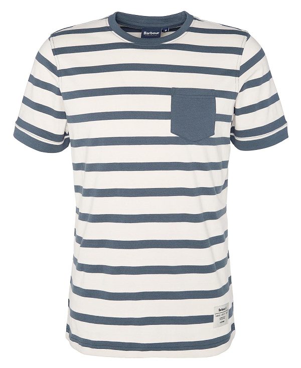 Barbour Handale Striped T-shirt Dark Slate | BABO88360