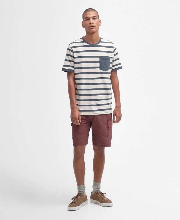 Barbour Handale Striped T-shirt Dark Slate | BABO88360