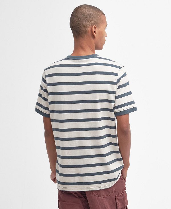 Barbour Handale Striped T-shirt Dark Slate | BABO88360