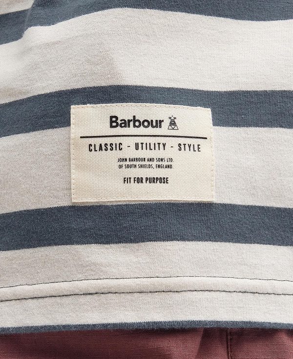 Barbour Handale Striped T-shirt Dark Slate | BABO88360