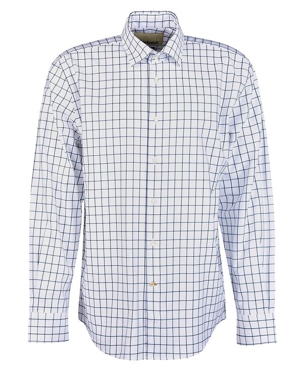 Barbour Hanstead Country Active Long-sleeved Shirt Blue | BABO87886