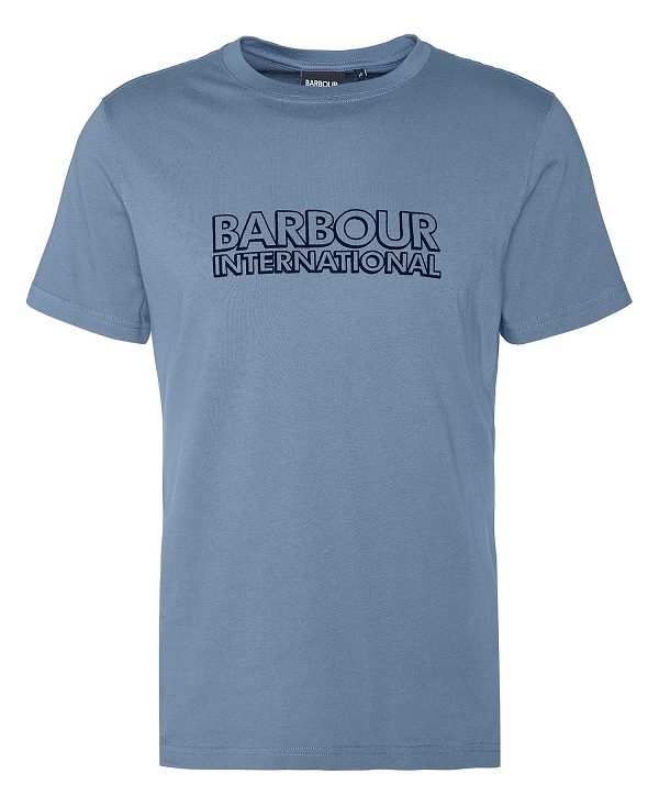 Barbour Hardy Graphic T-shirt Blue | BABO88336