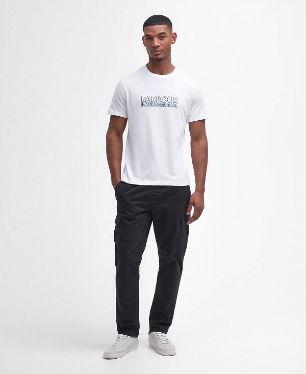 Barbour Hardy Graphic T-shirt Bright White | BABO88335