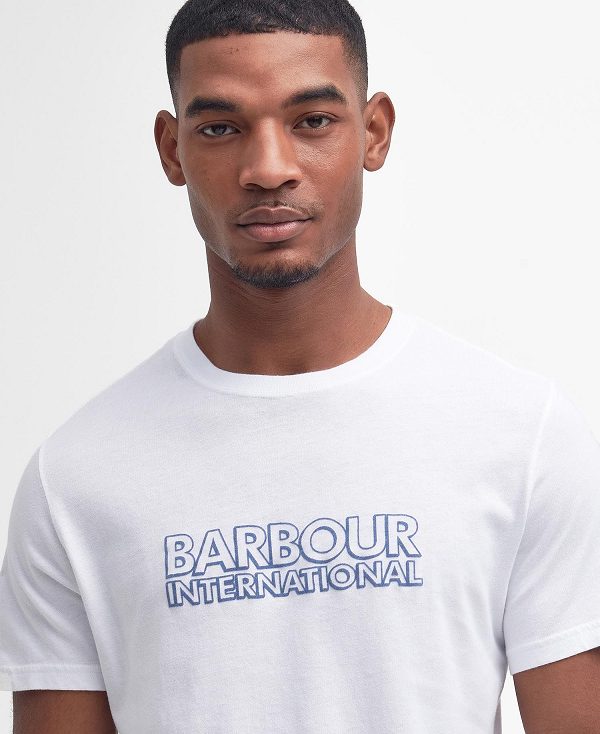 Barbour Hardy Graphic T-shirt Bright White | BABO88335