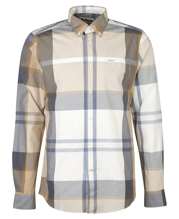 Barbour Harris Tailored Long-sleeved Shirt Kielder Blue Tartan | BABO87621