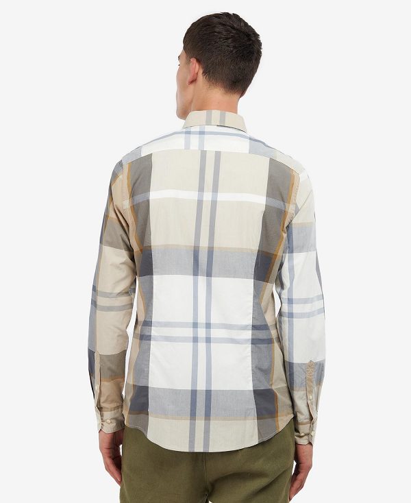 Barbour Harris Tailored Long-sleeved Shirt Kielder Blue Tartan | BABO87621