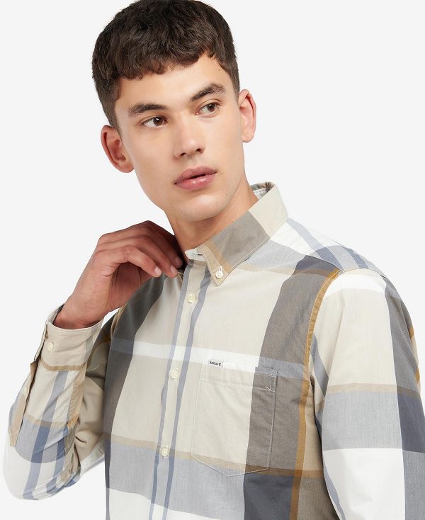 Barbour Harris Tailored Long-sleeved Shirt Kielder Blue Tartan | BABO87621