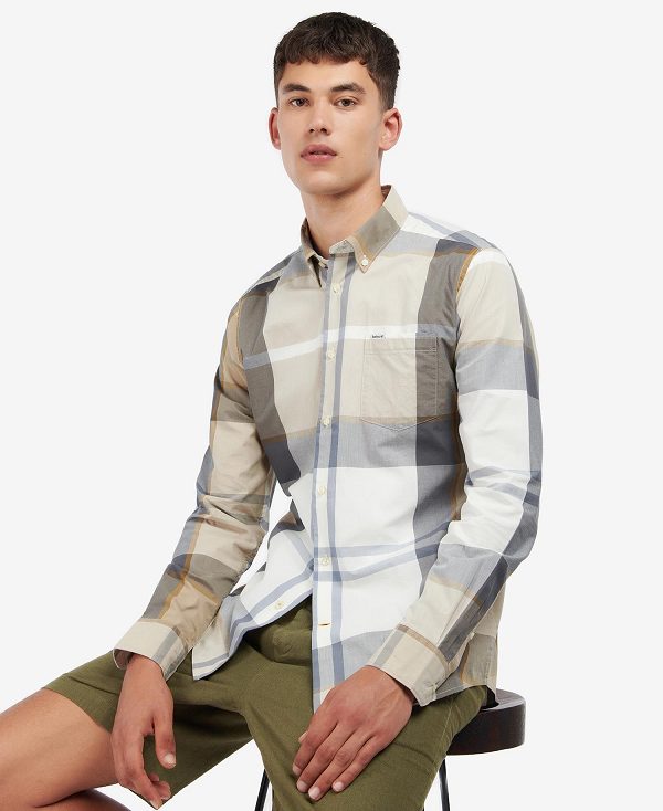 Barbour Harris Tailored Long-sleeved Shirt Kielder Blue Tartan | BABO87621