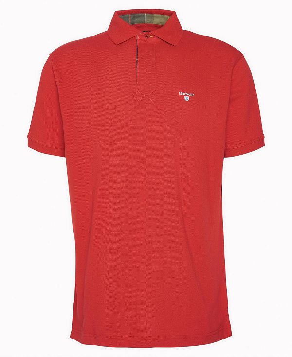 Barbour Hart Polo Shirt Crimson | BABO88146