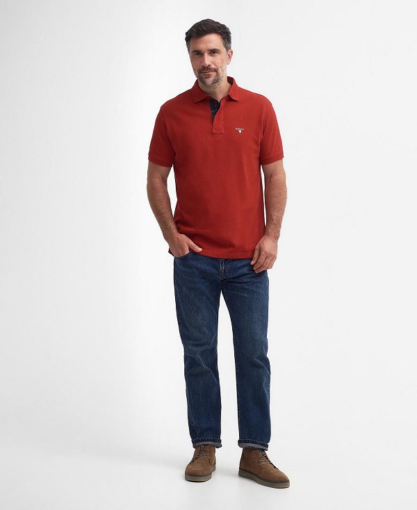 Barbour Hart Polo Shirt Crimson | BABO88146