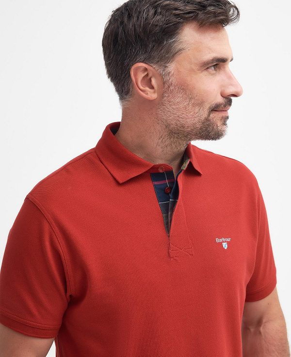 Barbour Hart Polo Shirt Crimson | BABO88146