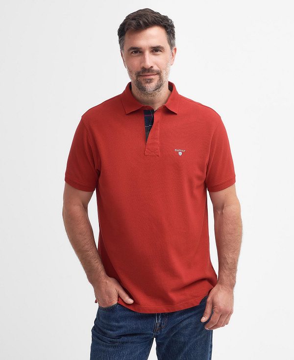 Barbour Hart Polo Shirt Crimson | BABO88146