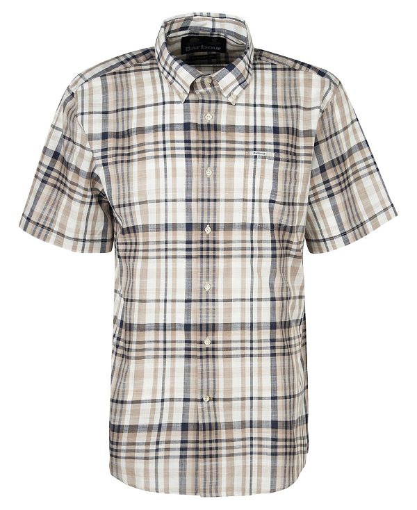 Barbour Hartley Regular Checked Shirt Sky | BABO87631